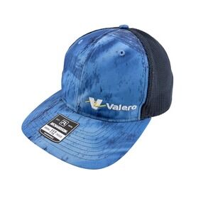 Valero Oil Gas Trucker Hat Richardson 112 Blue Camo Corpus Christi TX Snapback